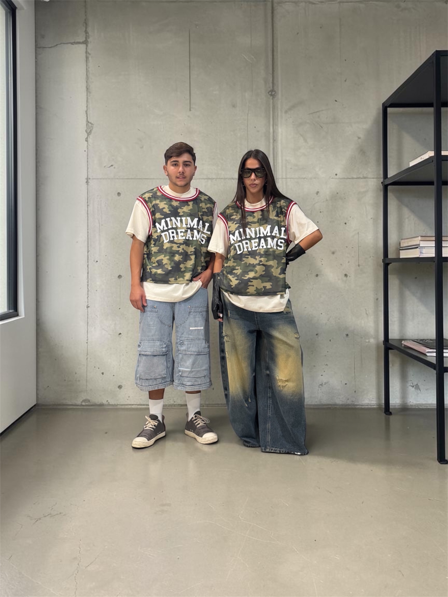 T-shirt con canotta Camo